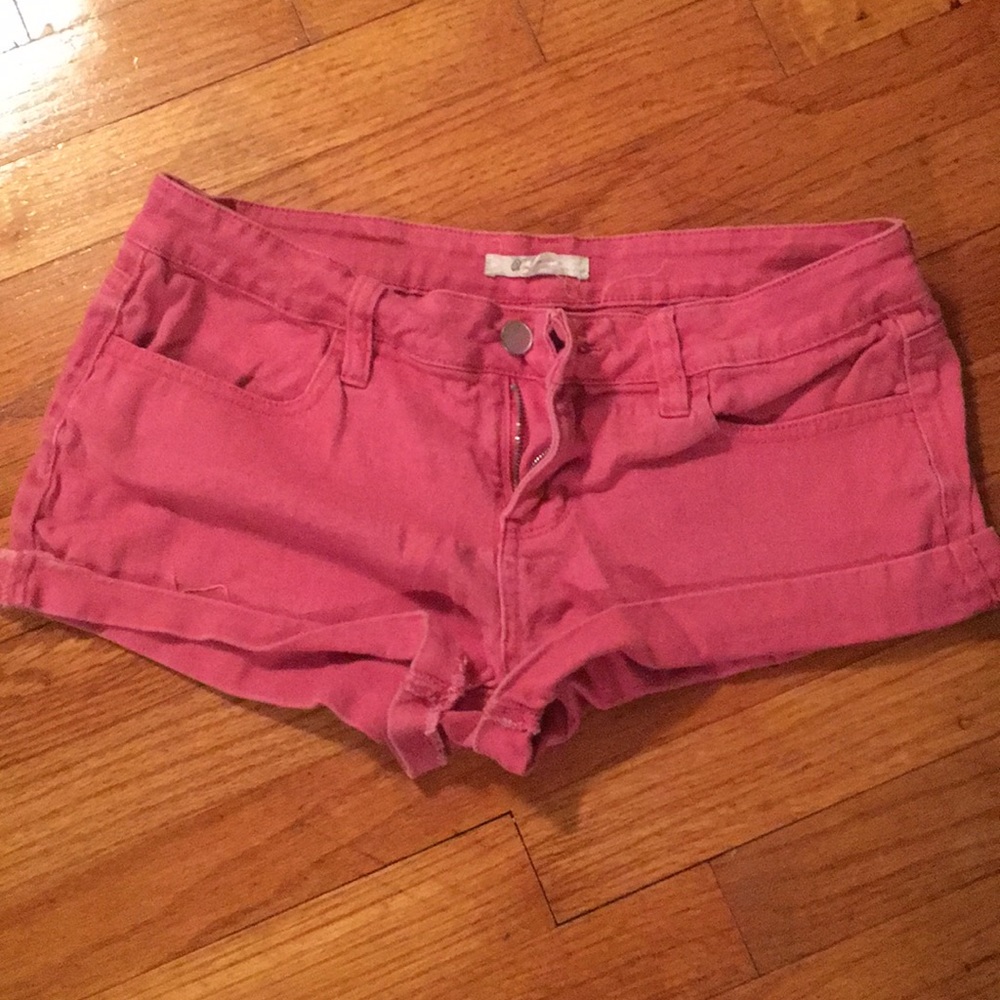 Faded Red Short Shorts